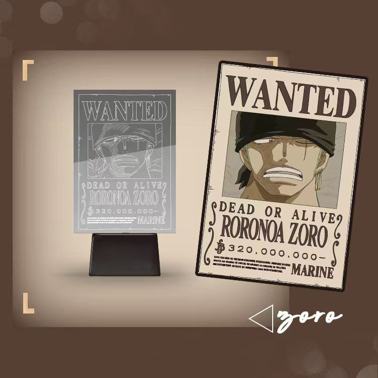 Boîte surprise lumineuse d'avis de recherche Luffy/Zoro/Nami