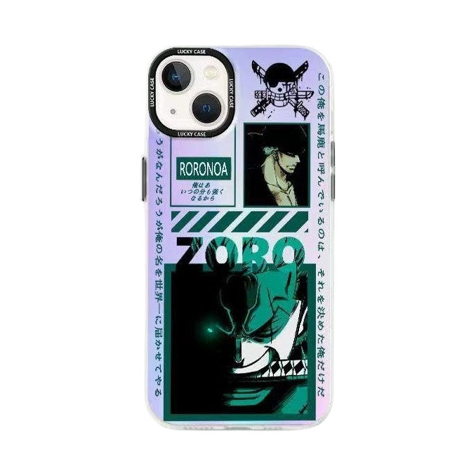 Coque de téléphone Luffy/Zoro/Shanks en silicone antichoc pour iPhone