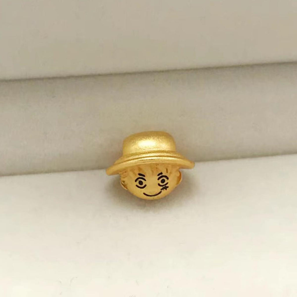 Bracelet de perles Luffy en or, cadeau pour les amoureux de la marine fruitée