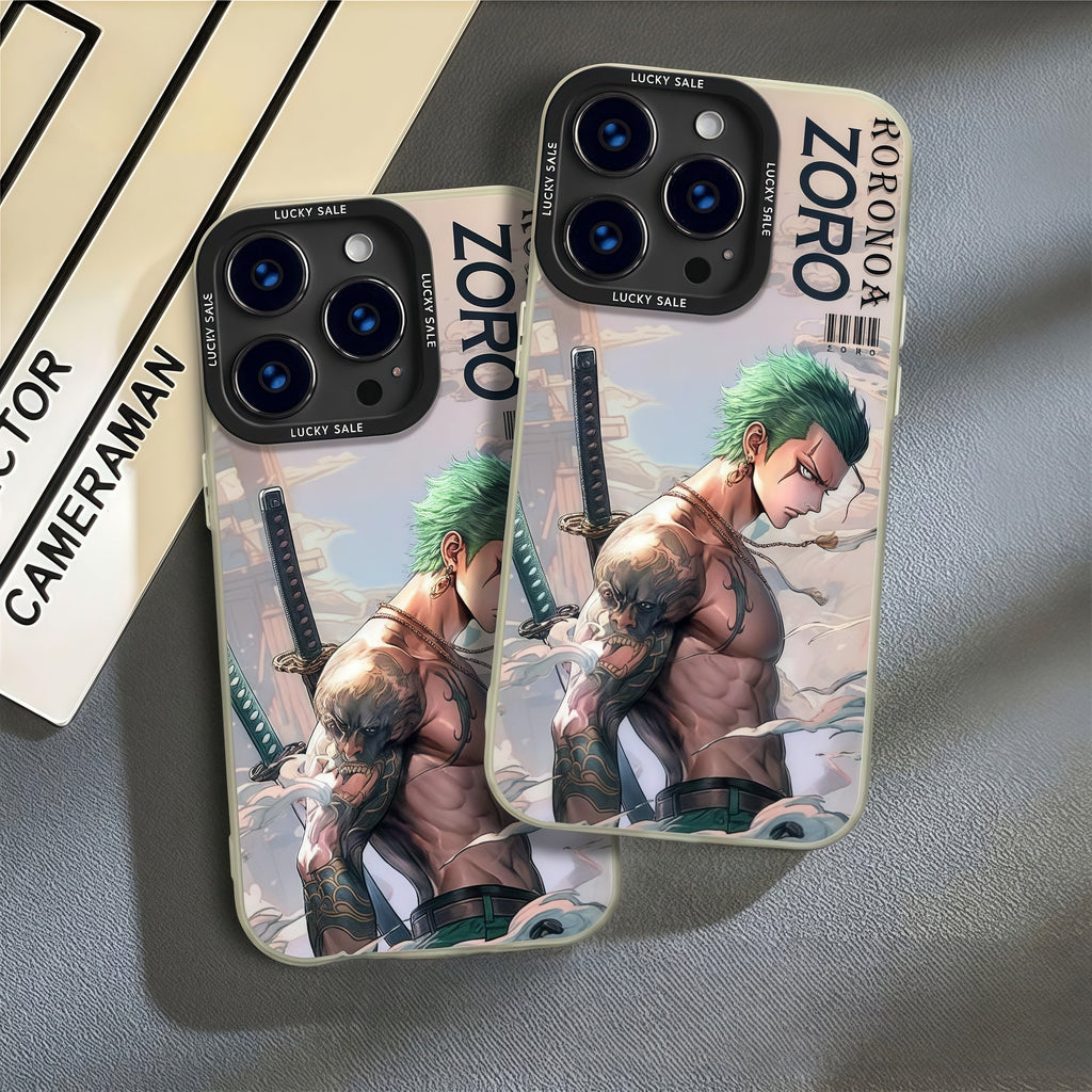Coque de téléphone anti-choc en silicone Zoro pour iPhone