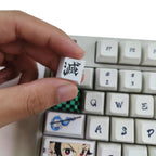 Demon Slayer Custom Keycaps Set - Anime Artisan Keycaps for Mechanical Keyboard