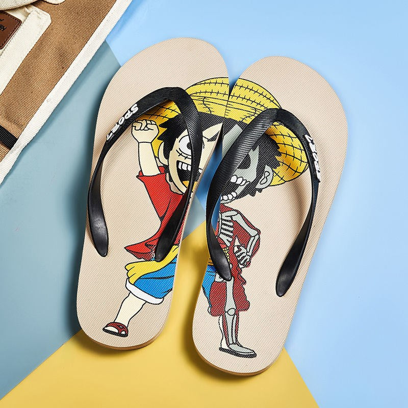 Pantoufles Luffy/Chopper confortables, douces et élégantes