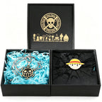 One Piece Necklace & Devil Fruit Enamel Pin Set | Anime Jewelry Gift Box