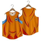 Son Goku Shorts costume décontracté Gilet de plage d'été grande taille short ample et tendance