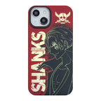 Coque de téléphone Luffy/Shanks antichoc en silicone pour iPhone