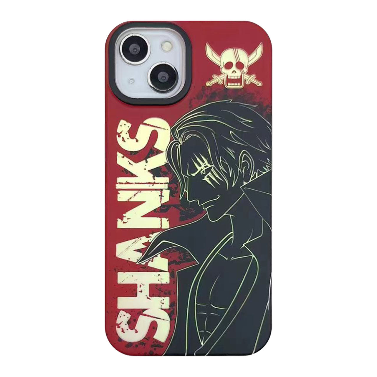 Coque de téléphone Luffy/Shanks antichoc en silicone pour iPhone