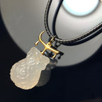 Ensemble collier et pendentif en agate naturelle faits à la main Luffy Fruit du démon
