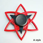 Figurine Sharingan avec hand spinner en métal pour soulager le stress
