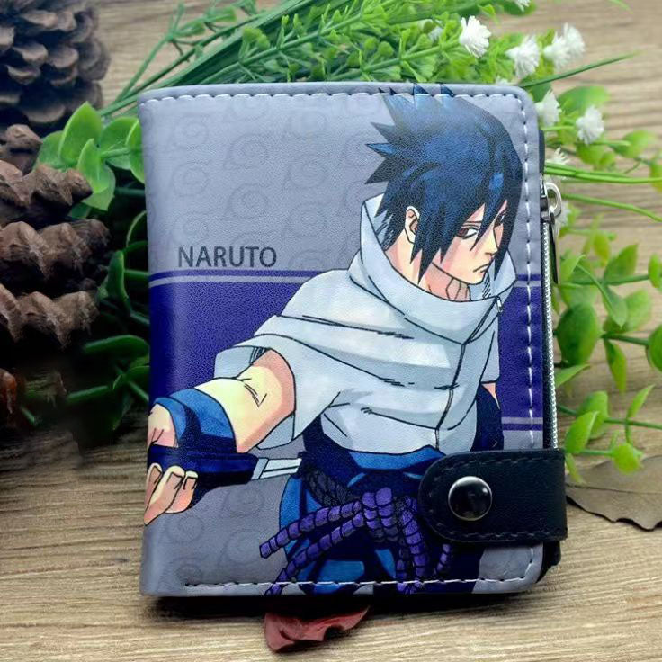 Portefeuille en cuir exquis Sasuke/Itachi/Kakashi avec design grande capacité et excellente qualité