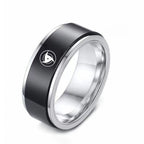 Naruto Sasuke Mangekyo Sharingan Spinner Ring, Rotatable Anime Titanium Steel Ring
