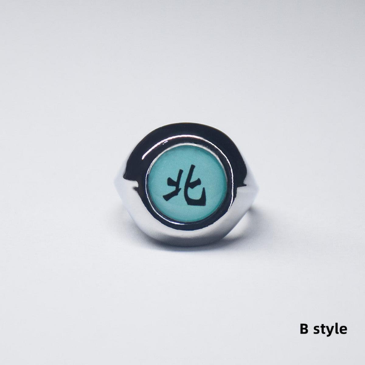 Naruto Itachi Pain Akatsuki Ring Set, 10Pcs Anime Akatsuki Symbol Rings with Necklace Gift Box