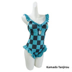 Nezuko/Tanjirou/Zenitsu/Inosuke Cosplay maillot de bain bikini femme sexy
