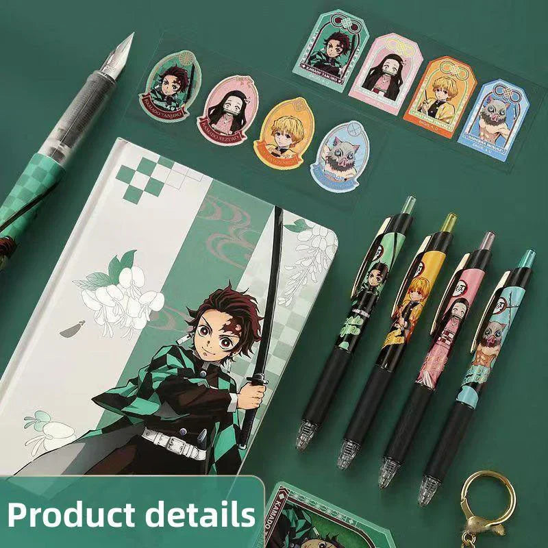 Coffret cadeau papeterie Tanjirou/Nezuko comprenant un stylo à bille et un carnet.
