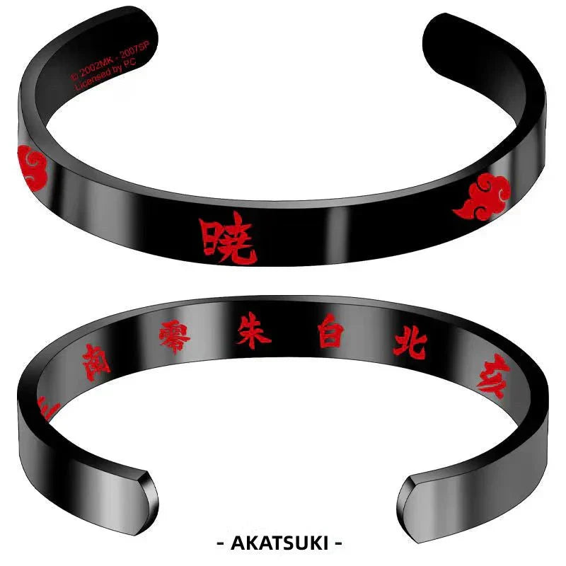 Bracelets secondaires en métal Jiraya/Itachi (diamètre intérieur 64 mm x 8 mm)