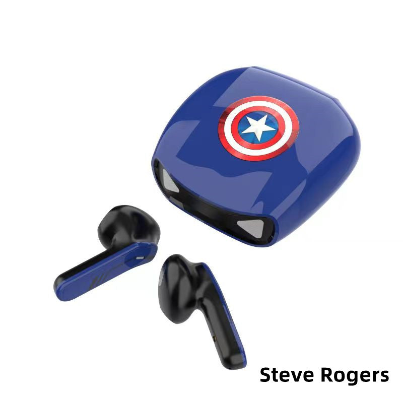 Marvel Iron Man Captain America Gaming TWS Earbuds, Bluetooth 5.1 Wireless Earphones with Low Latency