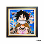 Luffy/Ace/Zoro dessin 3D de bande dessinée artisanale
