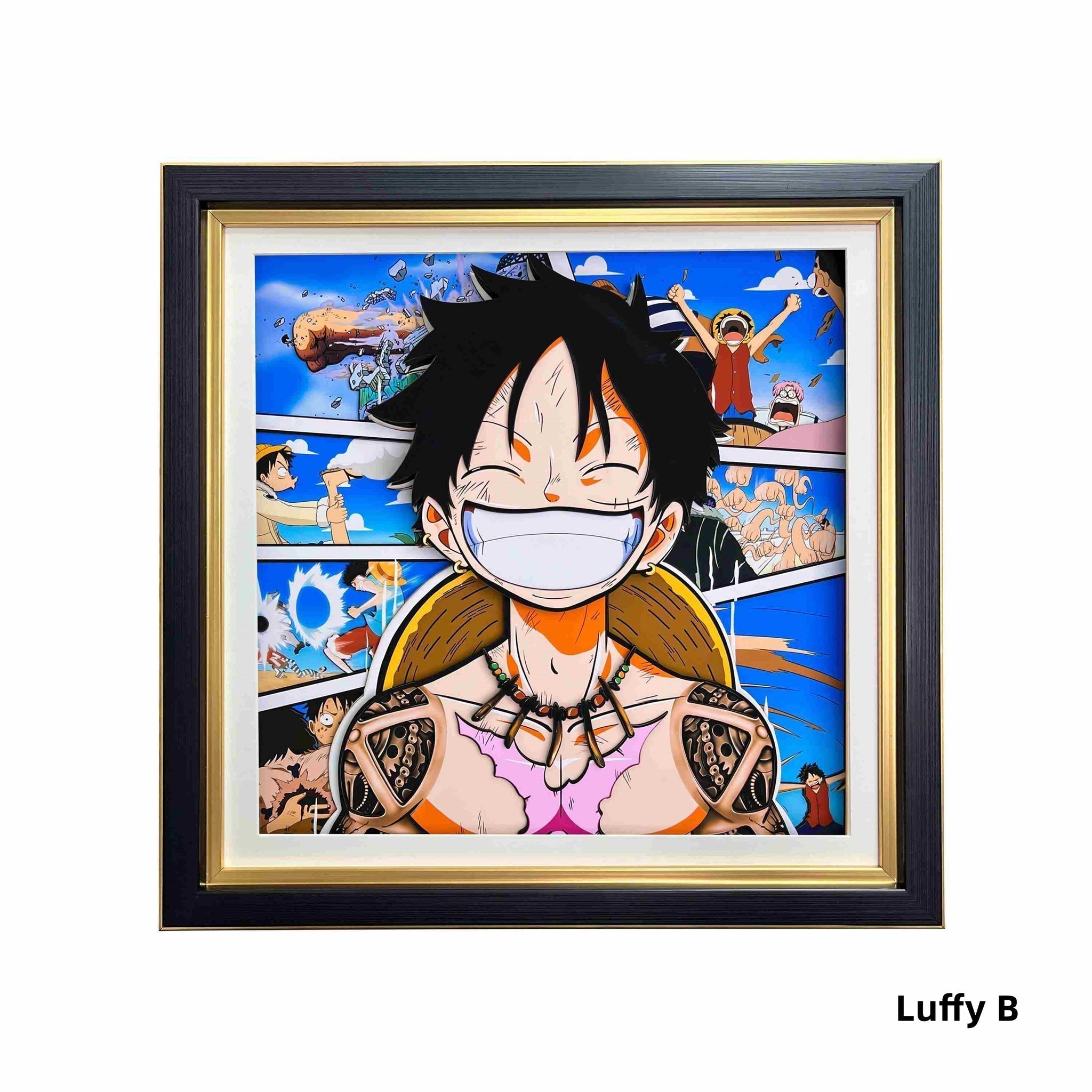 Luffy/Ace/Zoro dessin 3D de bande dessinée artisanale