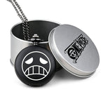One Piece Monkey D Luffy Whitebeard Pocket Watch, Anime Pirate Skull Quartz Necklace Watch