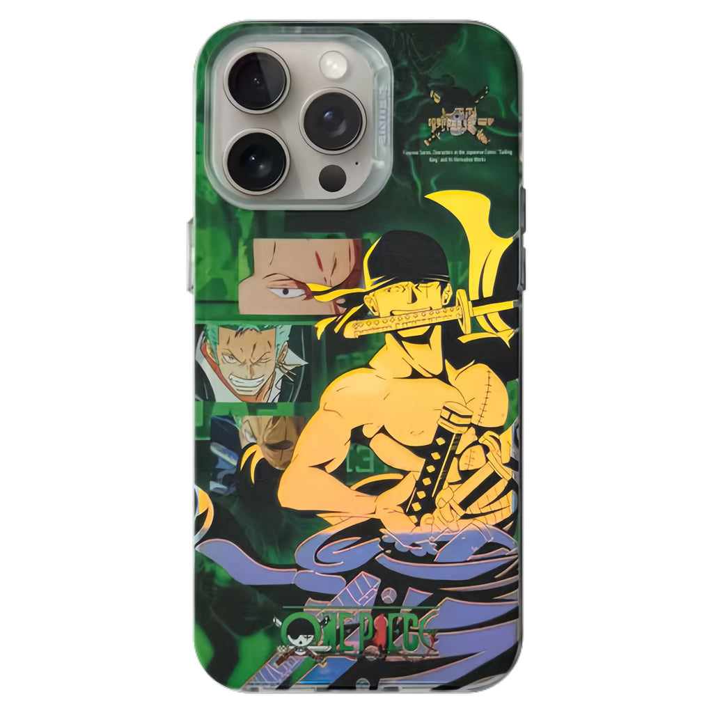 Coque de téléphone Luffy/Zoro en silicone antichoc pour iPhone