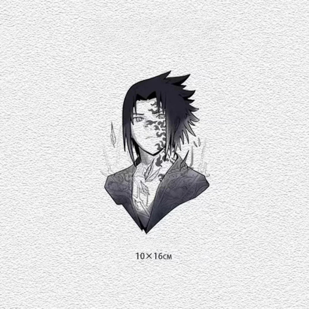 Autocollants de tatouage semi-permanents cool Uchiha Sasuke/Uzumaki/Hatake Kakashi