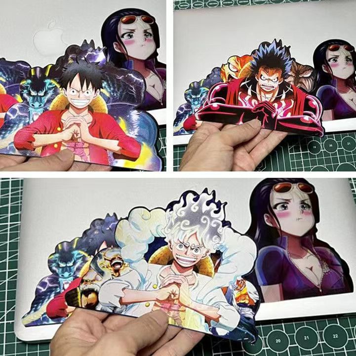 Autocollants 3D dégradés Luffy/Zoro/Nami