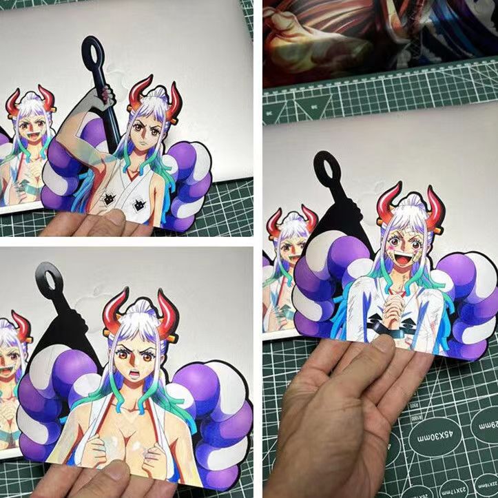 Autocollants 3D dégradés Luffy/Zoro/Nami