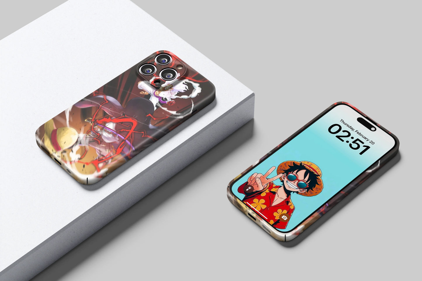 Luffy VS Shanks | One Piece 3D Printed Anime Phone Case