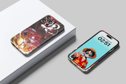 Luffy VS Shanks | One Piece 3D Printed Anime Phone Case
