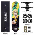 Skateboard professionnel Luffy/Zoro à motif fin (Taille: 80CM×20CM)