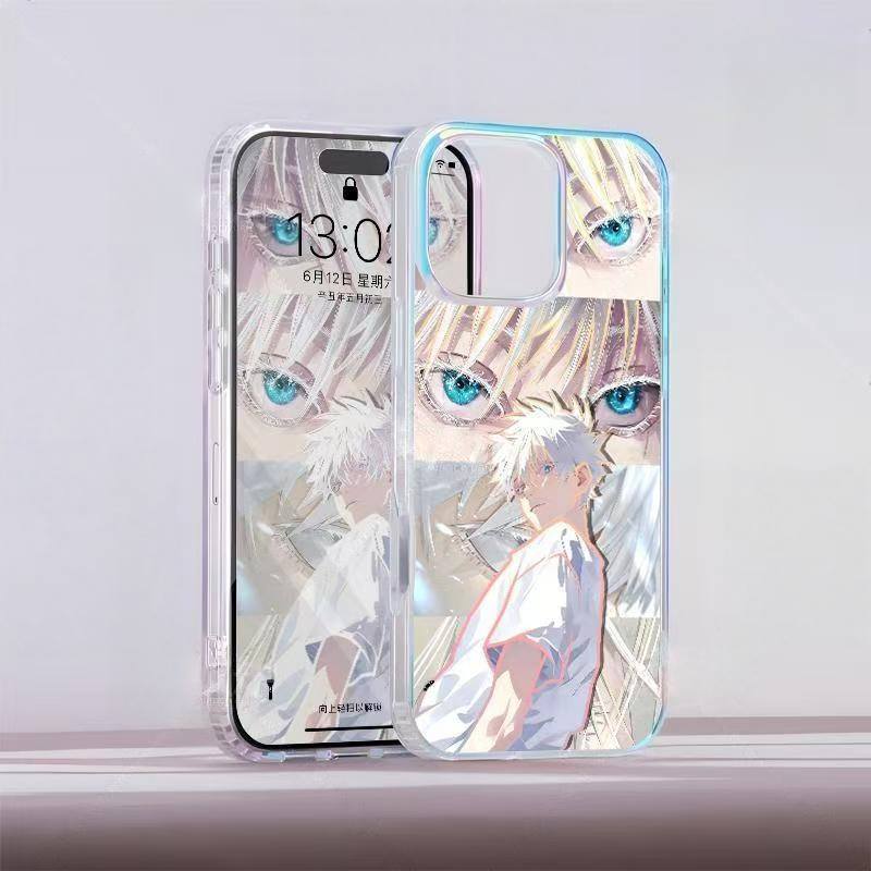 Coque iPhone Jujutsu Kaisen Gojo Satoru, Housse de Protection pour Téléphone avec Imprimé Yeux Anime