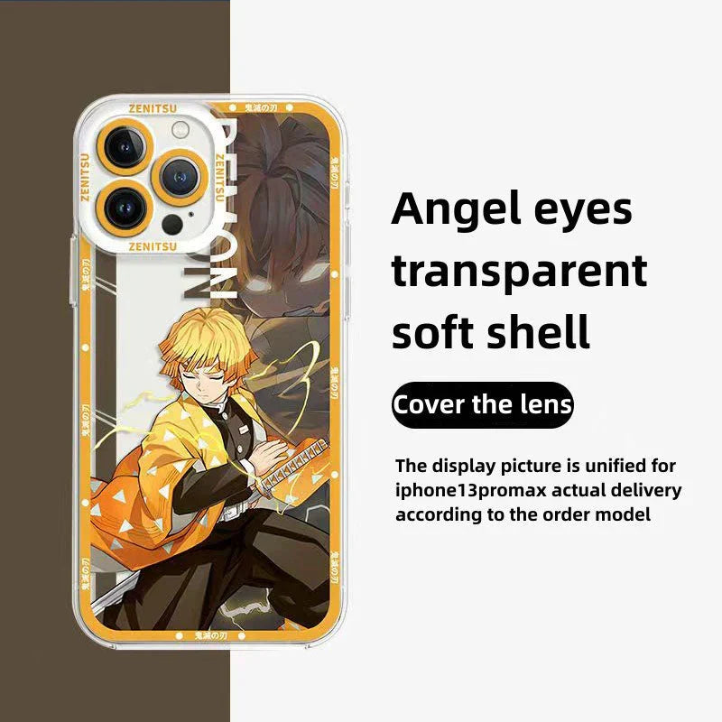 Coque de téléphone antichoc en silicone raffinée tendance Apple pour iPhone, Android Tanjirou/Nezuko