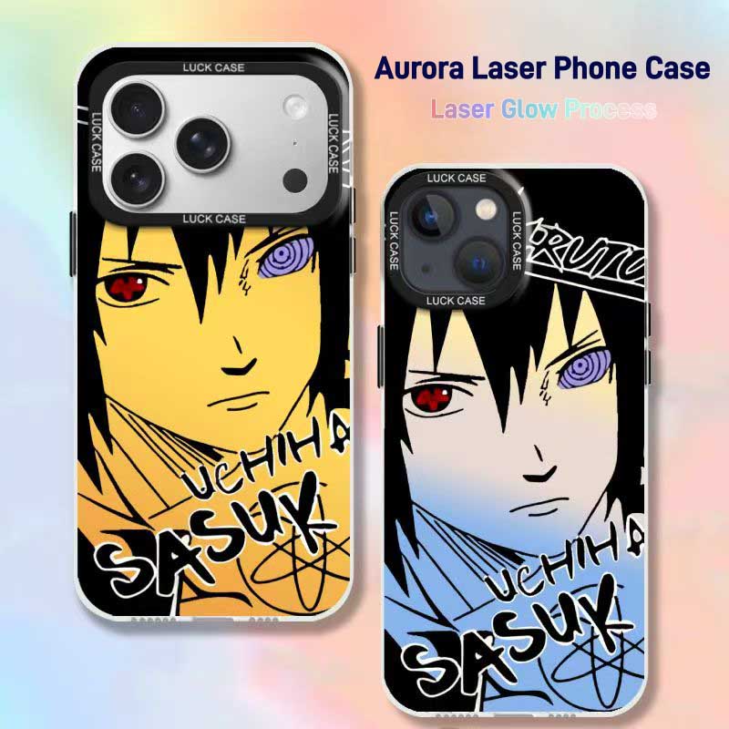 Naruto Sasuke Anime Phone Case, Graffiti Style Multi Character Shockproof Protective Case For iPhone All Models Anti-Scratch Soft TPU Cell Phone Cover