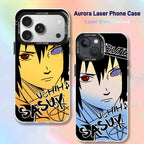 Naruto Sasuke Anime Phone Case, Graffiti Style Multi Character Shockproof Protective Case For iPhone All Models Anti-Scratch Soft TPU Cell Phone Cover