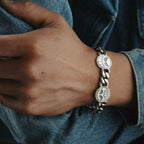 Ace Hand-made handsome fashion trends silver hand catenaryd