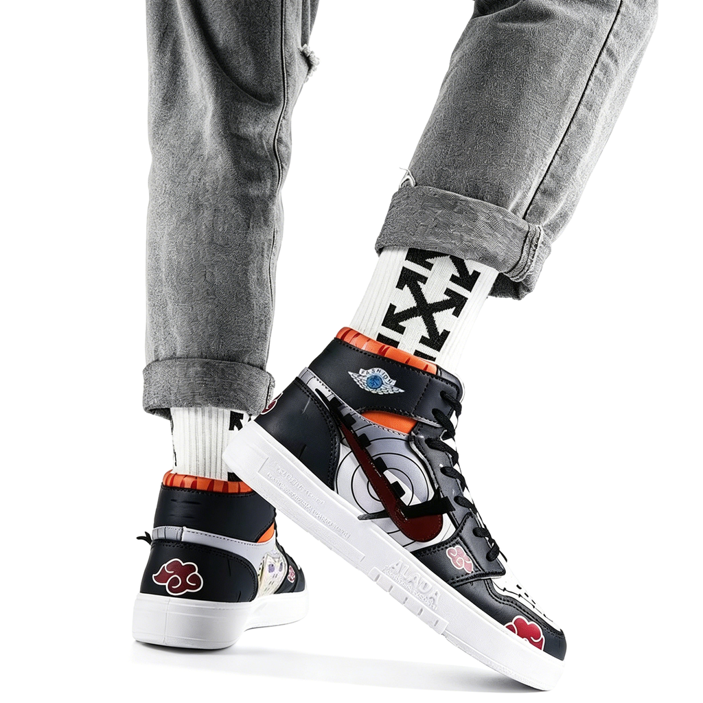Baskets montantes Naruto Pain Yahiko Anime, chaussures streetwear décontractées à motif Akatsuki