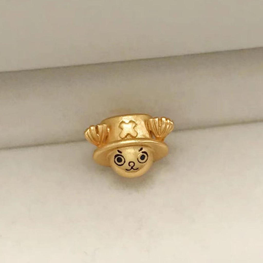 Bracelet de perles Luffy en or, cadeau pour les amoureux de la marine fruitée
