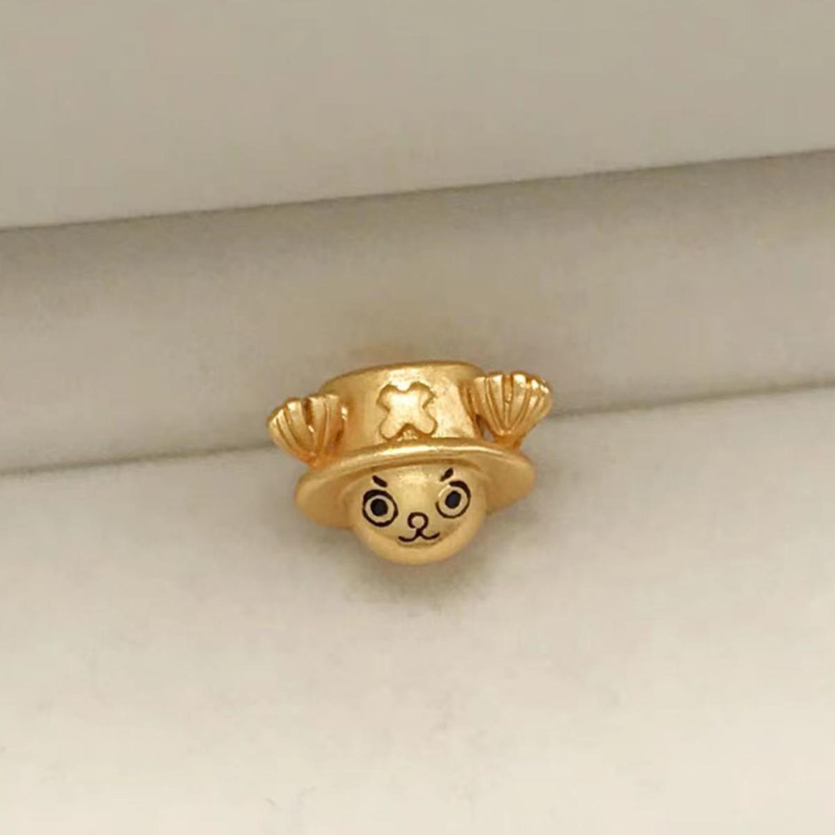 Bracelet de perles Luffy en or, cadeau pour les amoureux de la marine fruitée