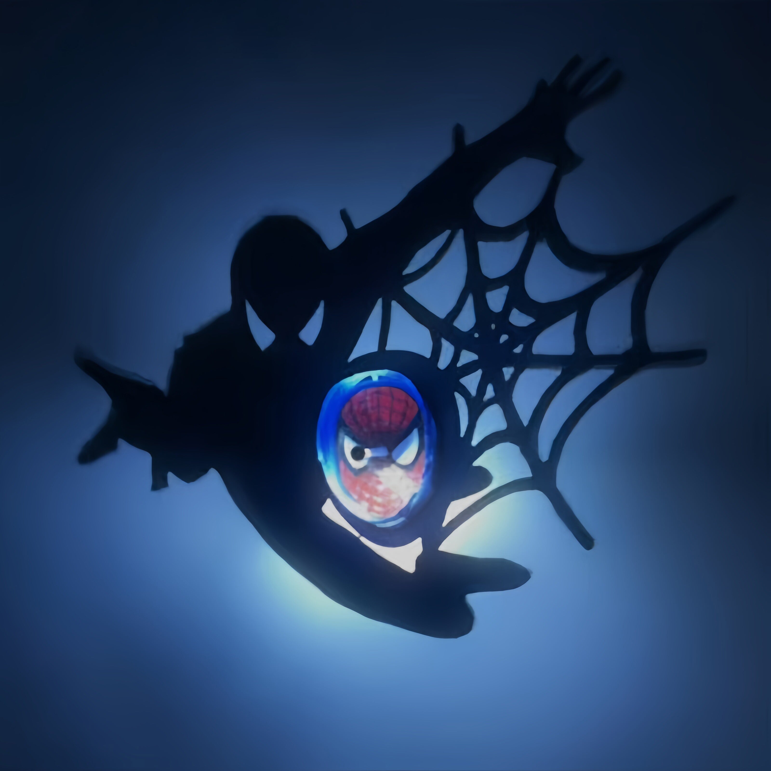 Marvel Spider-Man LED Wall Light - 3D Silhouette Night Light for Bedroom Decor