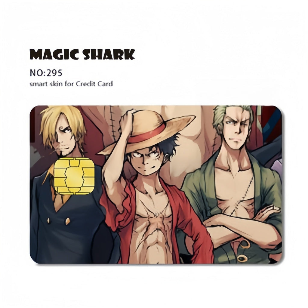 Autocollants de carte bancaire Luffy/Zoro épaissis avec gommage cristal personnalisés