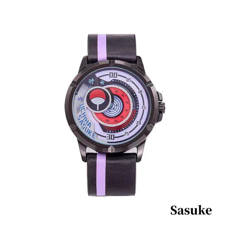 Montre Boruto/Sasuke/Sarada Montre étanche à trois degrés Montre Sharingan