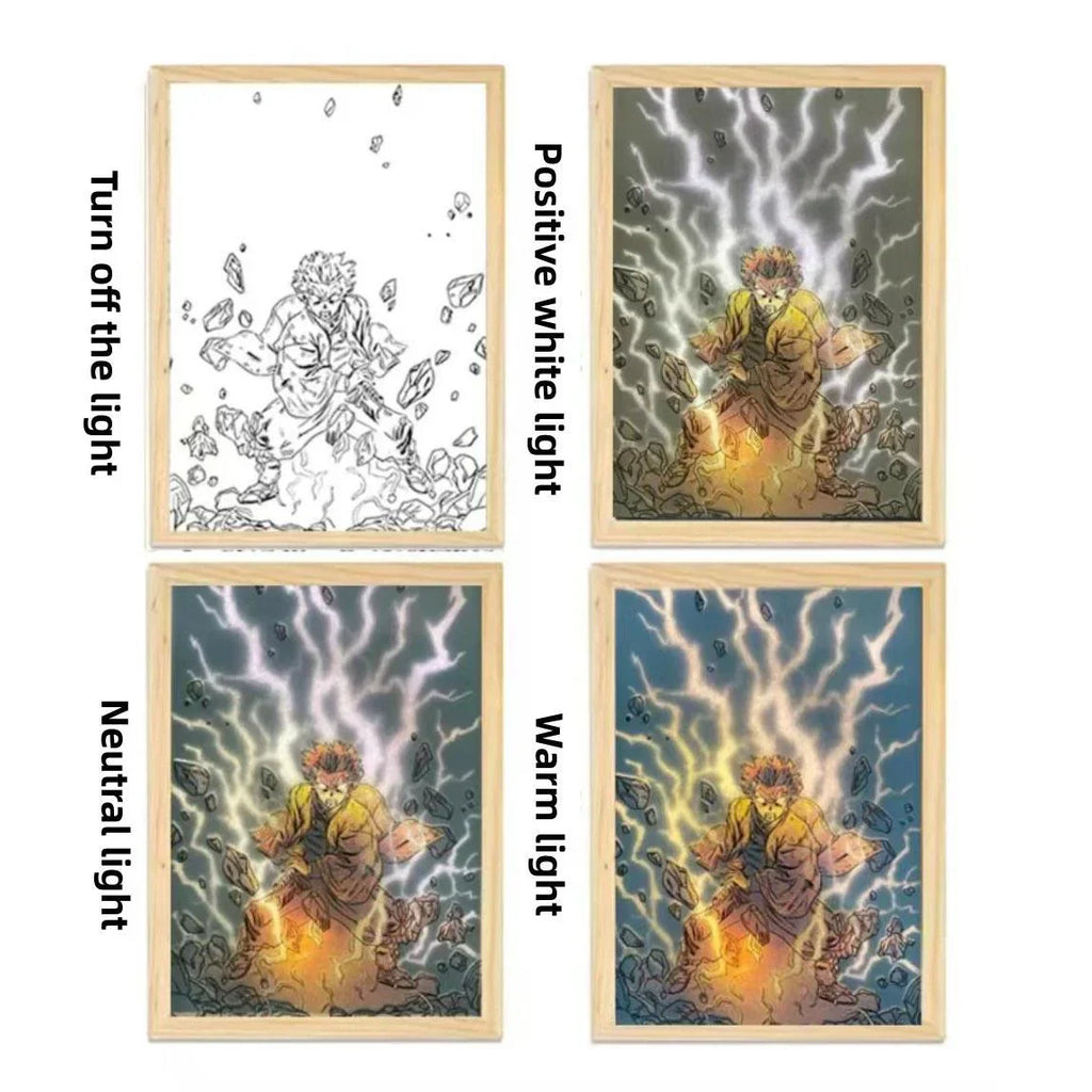 Agatsuma Zenitsu Tableau lumineux Ambiance Effets d'éclairage sympas