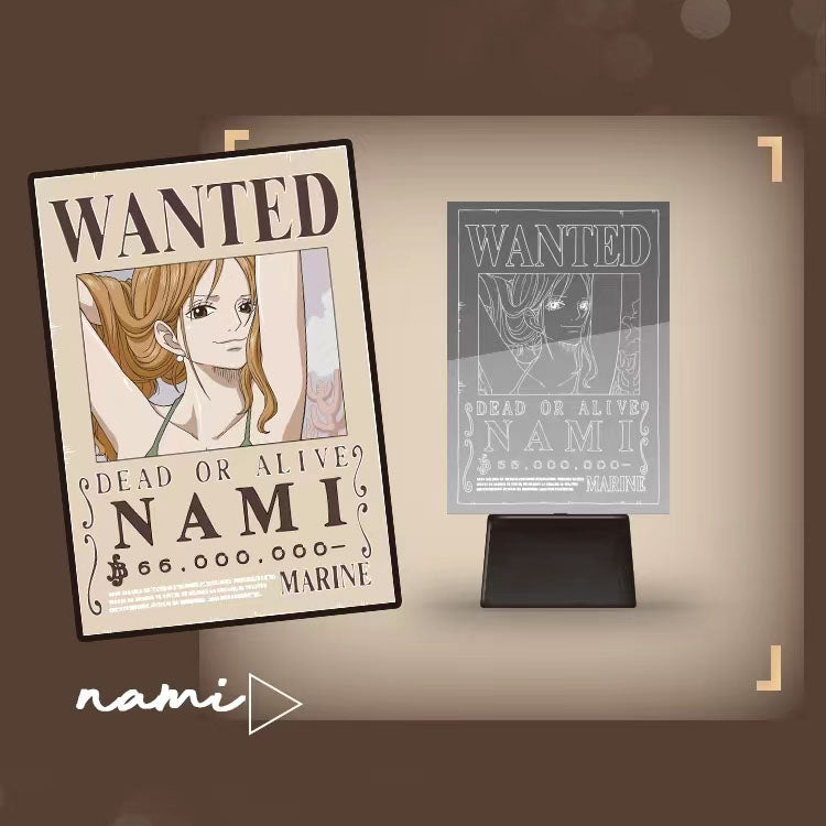 Boîte surprise lumineuse d'avis de recherche Luffy/Zoro/Nami