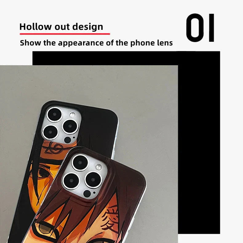 Coque de téléphone Itachi/Gaara Apple exquise en silicone anti-collision