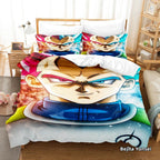 Parure de lit trois pièces Son Goku en pur coton pour un style BD attrayant