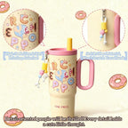 ONE PIECE Tony Tony Chopper Tumbler | Macaron Donut Design Cup with Handle & Straw