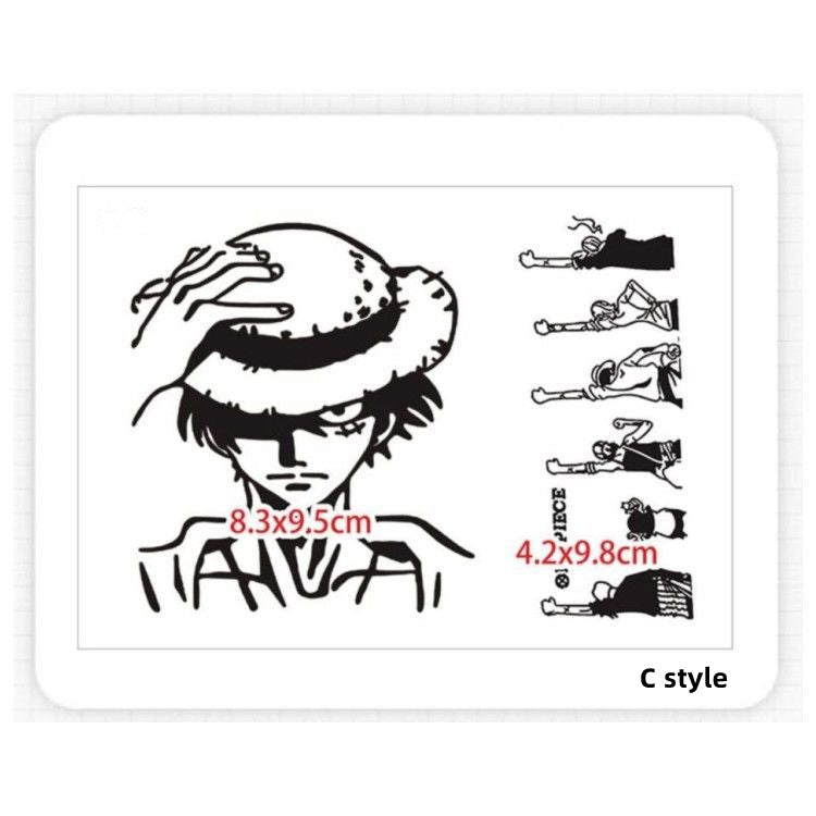 Autocollants de tatouage unisexe Ace/Law imperméables