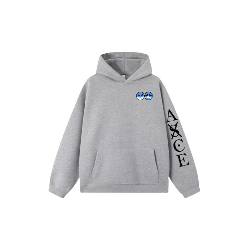 One Piece Portgas D Ace Oversized Hoodie, Fire Fist Ace Anime Graphic Pullover Hoodie