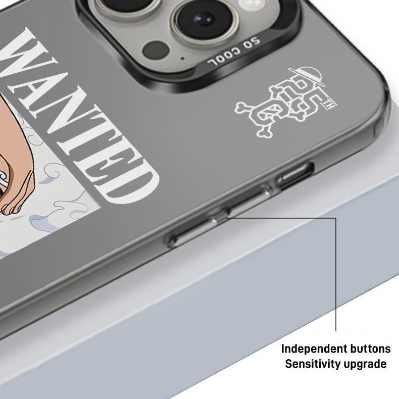 One Piece Monkey D Luffy Gear 5 Wanted Poster Phone Case, Laser Gradient Shockproof iPhone Case