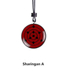 Ensemble de pendentifs collier Sharingan en bois de santal naturel sculpté à la main