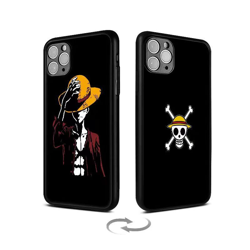 Coque de téléphone Luffy/Zoro/Ace 3D antichoc en silicone pour iPhone